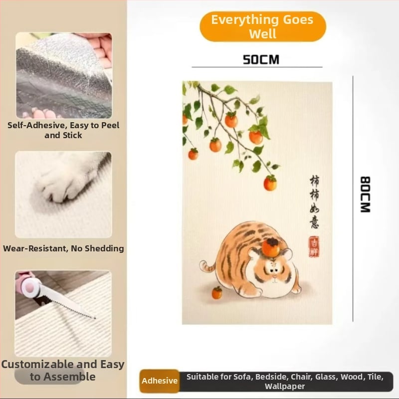 Comfortable карикатурна котешка катерушка за диван, филцова защитна повърхност, износоустойчива и многофункционална, стенна стикер-дъска, комплект 100 броя