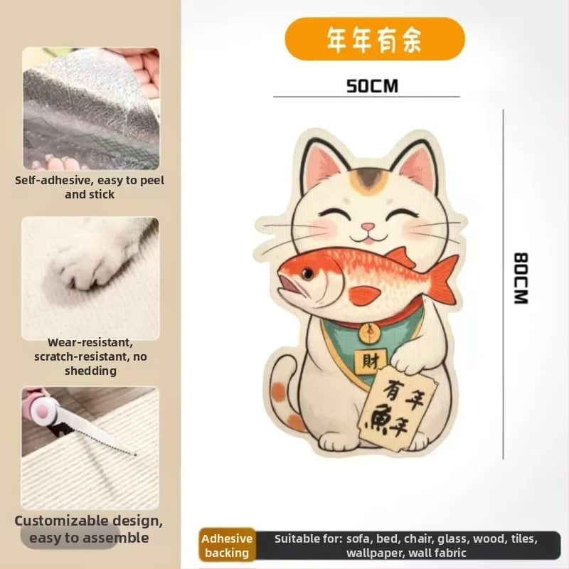 Comfortable карикатурна котешка катерушка за диван, филцова защитна повърхност, износоустойчива и многофункционална, стенна стикер-дъска, комплект 100 броя