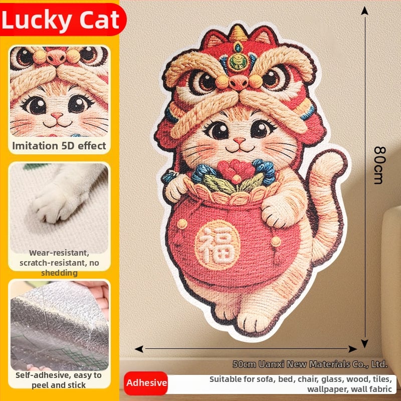 Comfortable карикатурна котешка катерушка за диван, филцова защитна повърхност, износоустойчива и многофункционална, стенна стикер-дъска, комплект 100 броя