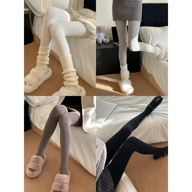 Κολάν με επένδυση φλίς για φθινοπωρινή–χειμερινή περίοδο, αδυνατιστικά, μακριά παντελόνια, χαλαρή γραμμή, με κάλυψη ποδιού, χωρίς μπιλίκια