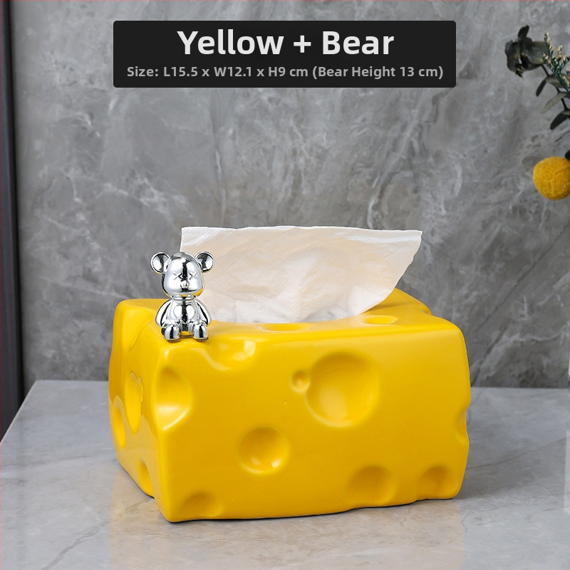 Keramická krabička na vreckovky, svetlý lux štýl, model nailao-2023911, viacúčelová