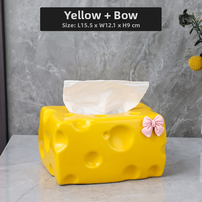 Keramická krabička na vreckovky, svetlý lux štýl, model nailao-2023911, viacúčelová