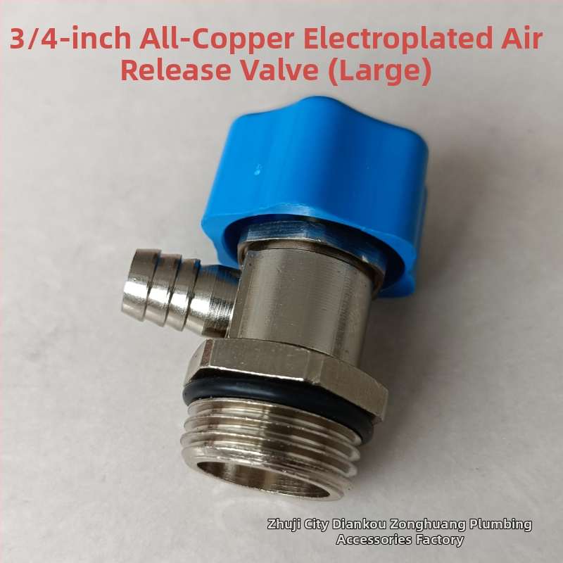 Radiátorová odvzduňovacia a vodovacia klapka so závitom — meď, niklovo leštený povrch, prevádzková teplota 0–100°C, pre vodu