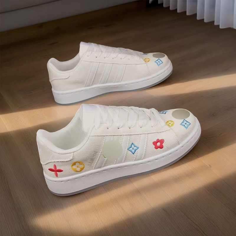 Adidași casual din canvas unisex — respirabili, talpă din cauciuc, deschidere joasă, vârf rotund (partea superioară: canvas; talpă: cauciuc; talpă groasă 3–5 cm; deschidere joasă; gleznă joasă)