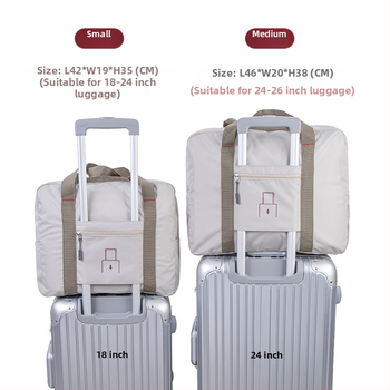 Sklopná cestovná taška na ručné nosenie, 20–35 L, nepremokavý polyester, ľahká na cestovanie