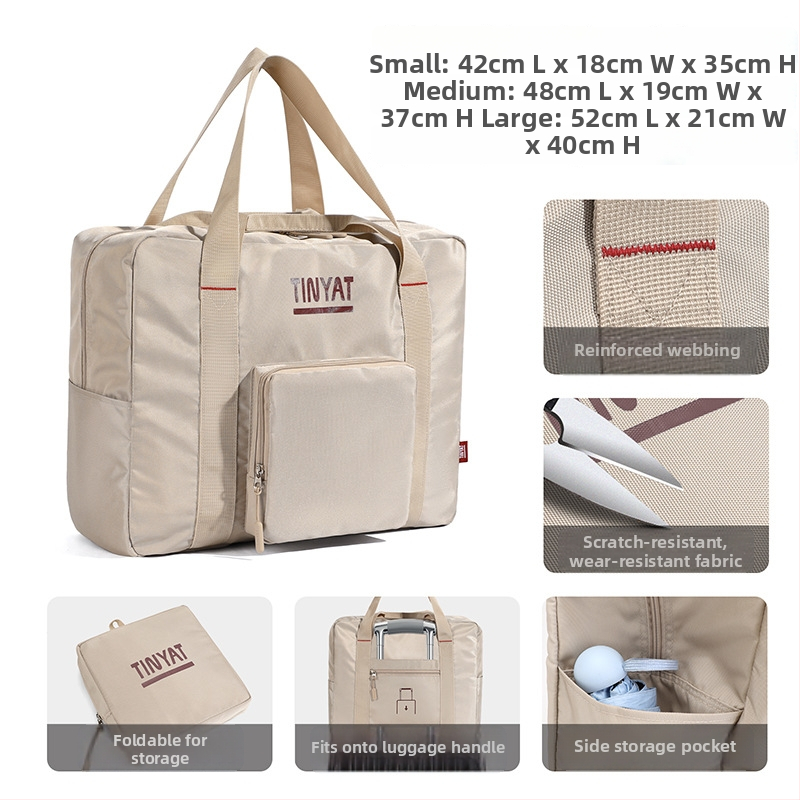 Sklopná cestovná taška na ručné nosenie, 20–35 L, nepremokavý polyester, ľahká na cestovanie