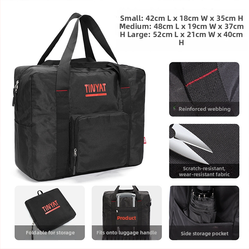Sklopná cestovná taška na ručné nosenie, 20–35 L, nepremokavý polyester, ľahká na cestovanie