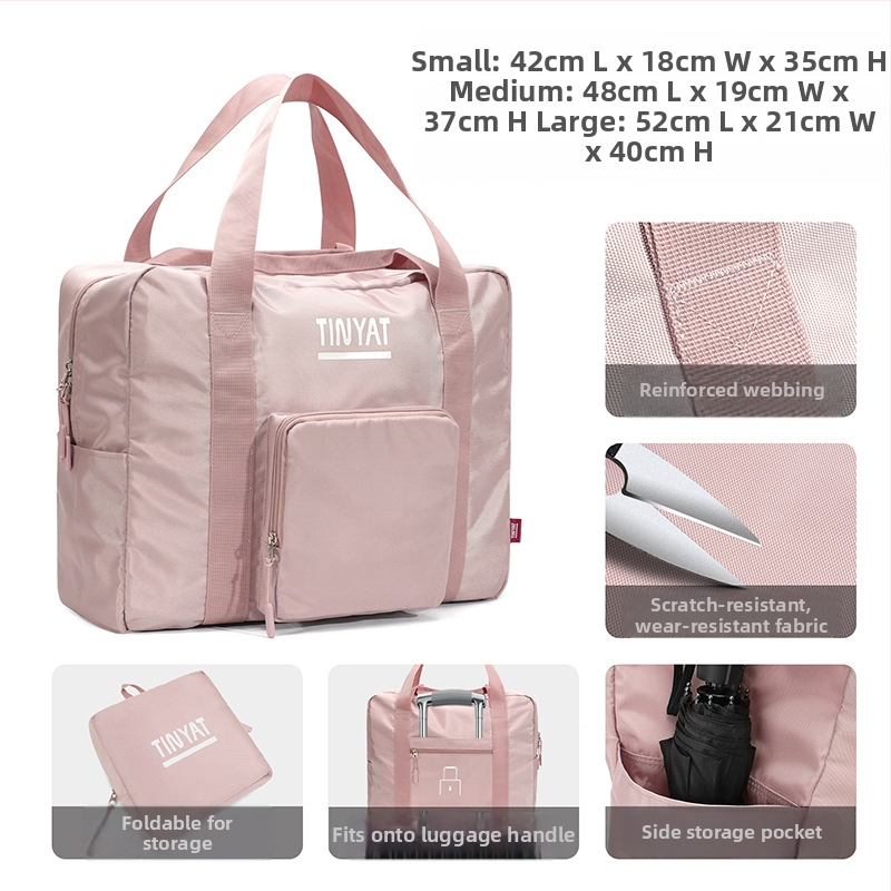 Sklopná cestovná taška na ručné nosenie, 20–35 L, nepremokavý polyester, ľahká na cestovanie