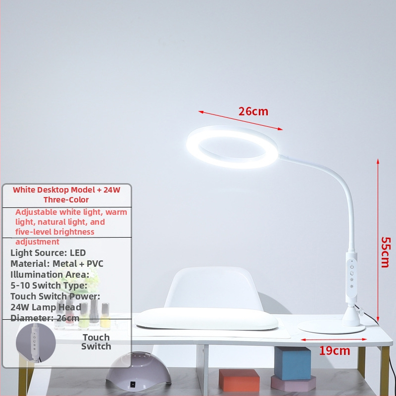 LED Φωτιστικό τραπεζιού για μανικιούρ με CRI ≥90, 18W, 220V, Αφής έλεγχος, Έξυπνος φωτισμός