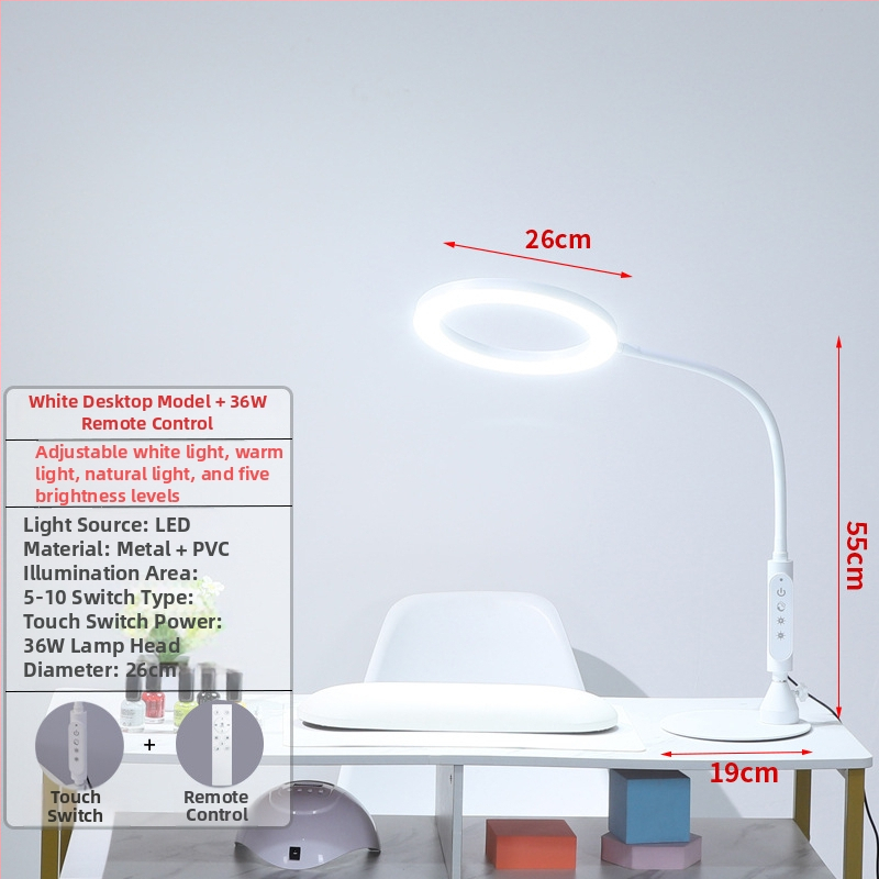 LED Φωτιστικό τραπεζιού για μανικιούρ με CRI ≥90, 18W, 220V, Αφής έλεγχος, Έξυπνος φωτισμός