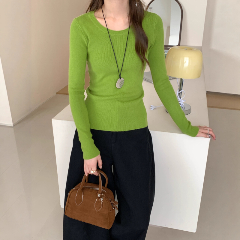 Γυναικείος πλεκτός πουλόβερ με κουκούλα, μεσαία πυκνότητα, χαμηλό στρογγυλό ντεκολτέ, μακριά μανίκια