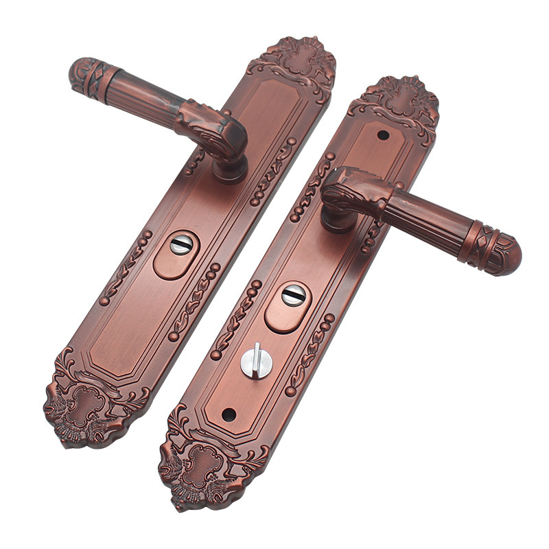 Bejárati ajtó kilincs zárval - alumíniumötvözet, Xinpinfa, modell 901, modern minimalist dizájn