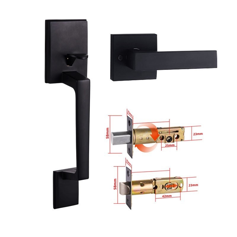 Умна брава за дървена спалня врата с пръстов отпечатък и парола, модел D6/D7, капацитет пръстови отпечатъци 100, време на сканиране 0.05 s, работна температура -25 до 45°C, захранване с 4 AA батерии