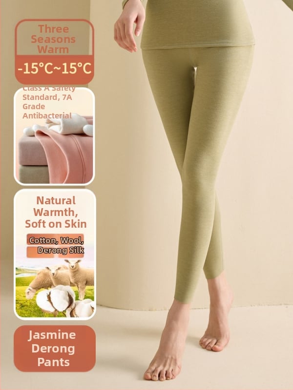 Set de lenjerie termică pentru femei din fibră de poliester, guler semi-turtleneck, strat dublu, țesătură groasă 251-300 g/m², căptușeală velur