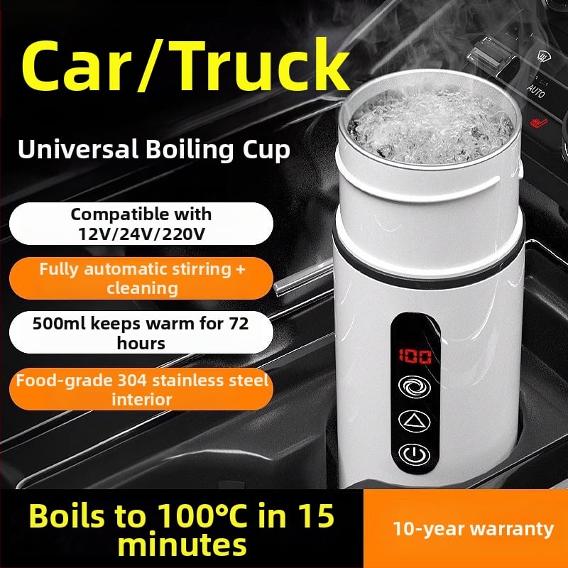 Autóba szerelt masszírozó elektromos vízmelegítő pohár, szigetelés, canvas anyag, teljesítmény 1W