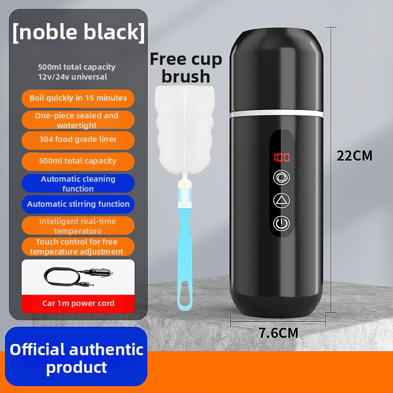 Autóba szerelt masszírozó elektromos vízmelegítő pohár, szigetelés, canvas anyag, teljesítmény 1W