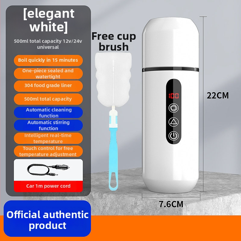 Autóba szerelt masszírozó elektromos vízmelegítő pohár, szigetelés, canvas anyag, teljesítmény 1W