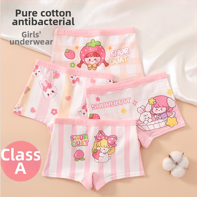 Dievčenské bavlnené nohavičky pre dievčatá, antibakteriálne, 95% bavlna, bezpečnostná trieda A, model K-29