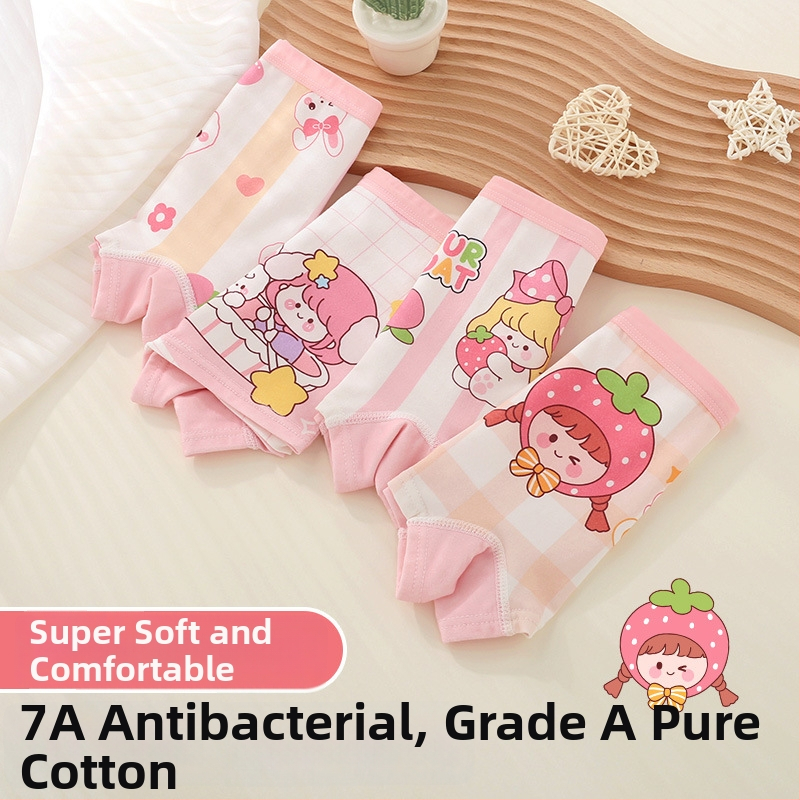 Dievčenské bavlnené nohavičky pre dievčatá, antibakteriálne, 95% bavlna, bezpečnostná trieda A, model K-29