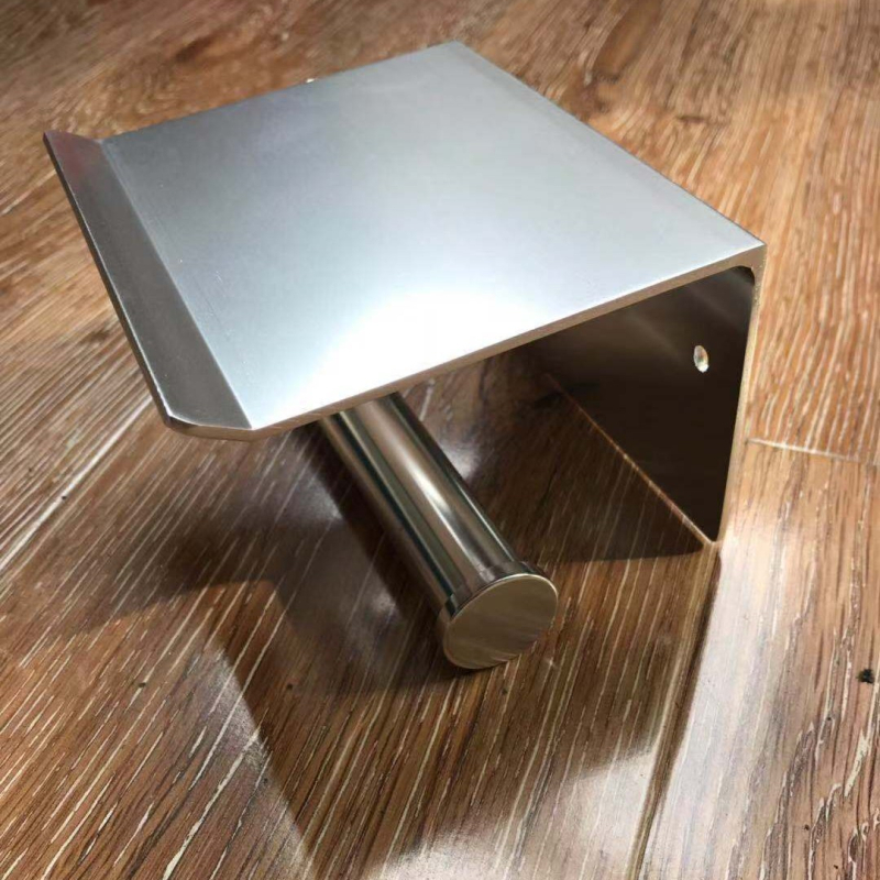 Suport pentru șervețele din Space aluminiu și oțel inoxidabil, formă pătrată, suprafață oxigenată, stil modern minimalist