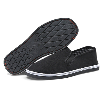 Ανδρικά καμβά παπούτσια για χαλάρωση, με στρογγυλή μύτη, χαμηλό ύφος, ραφή σόλας, υφασμάτινος πάτος