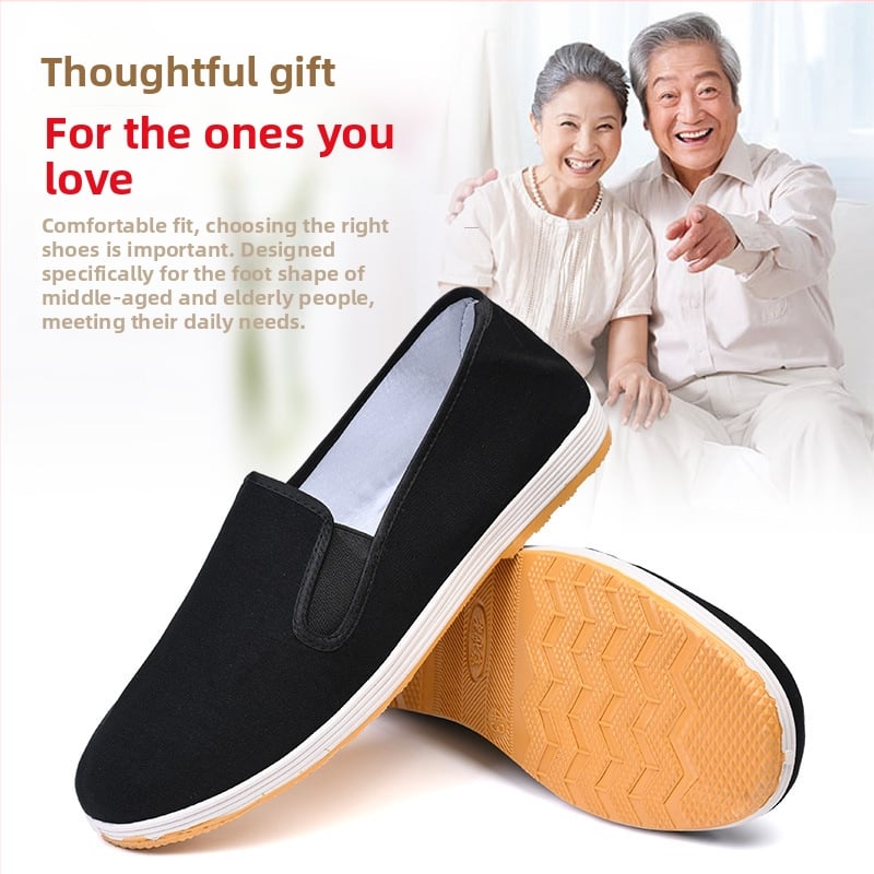 Ανδρικά καμβά παπούτσια για χαλάρωση, με στρογγυλή μύτη, χαμηλό ύφος, ραφή σόλας, υφασμάτινος πάτος