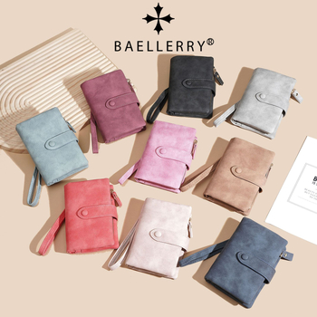Baellerry Női pénztárca — PU bőr, 2 hajtásos kialakítás, több kártyahely (Baellerry; PU bőr; 2 hajtásos kialakítás; több kártyahely; kopásálló)