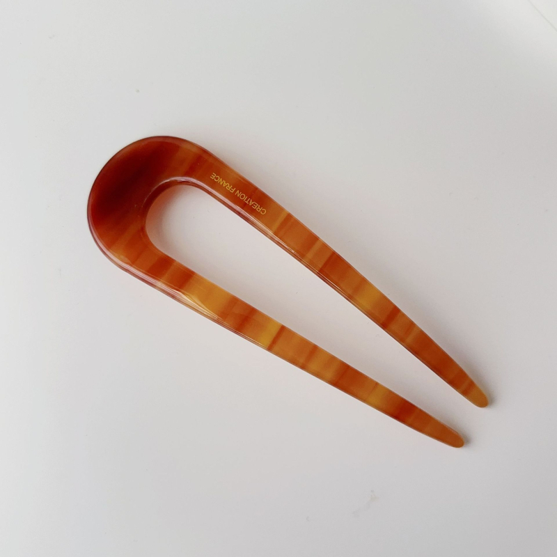 Jin Xin agrafă de păr în formă de U, placă de acid acetic, stil retro, origine Yiwu