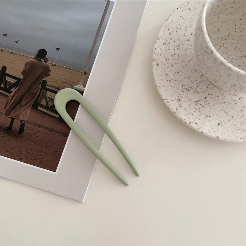 Jin Xin agrafă de păr în formă de U, placă de acid acetic, stil retro, origine Yiwu