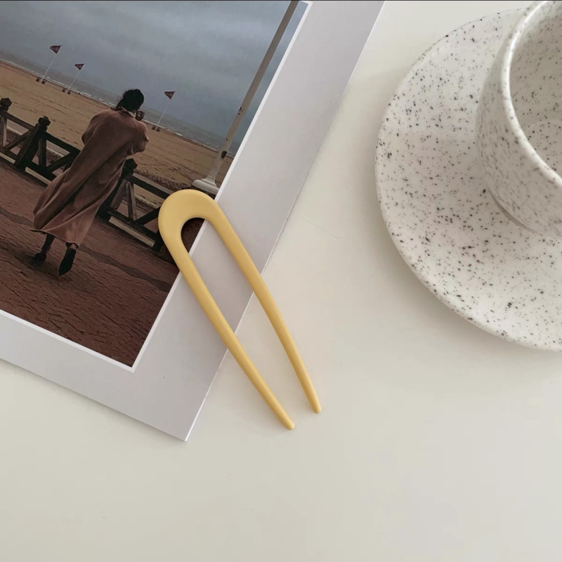 Jin Xin agrafă de păr în formă de U, placă de acid acetic, stil retro, origine Yiwu