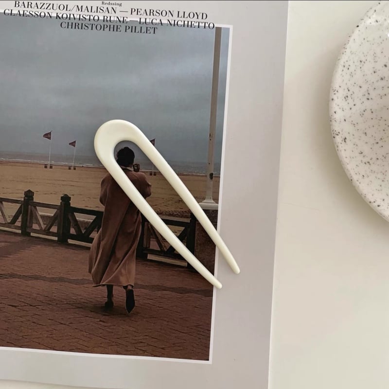 Jin Xin agrafă de păr în formă de U, placă de acid acetic, stil retro, origine Yiwu