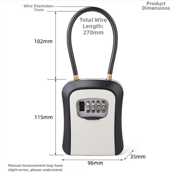 Jelszavas kulcstartó, falra szerelhető, modell KX803, ABS műanyag, záró rúd vastagsága 8 mm