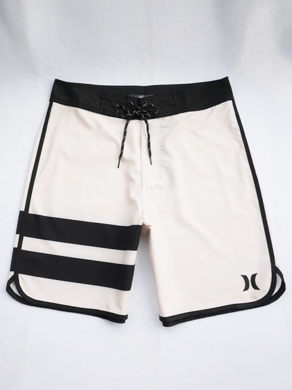 Ανδρικά σορτς παραλίας - Γρήγορο στέγνωμα, μικροελαστικότητα, ψηφιακή εκτύπωση, 95% πολυεστέρας, ριγέ ή πλέγμα σχέδιο