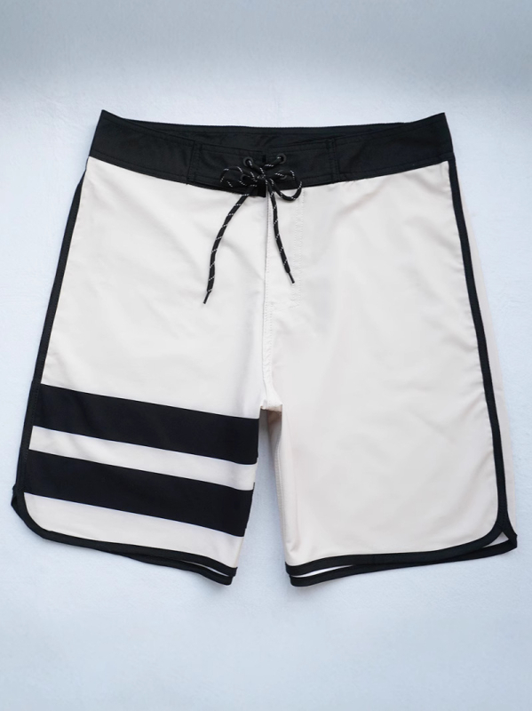 Ανδρικά σορτς παραλίας - Γρήγορο στέγνωμα, μικροελαστικότητα, ψηφιακή εκτύπωση, 95% πολυεστέρας, ριγέ ή πλέγμα σχέδιο