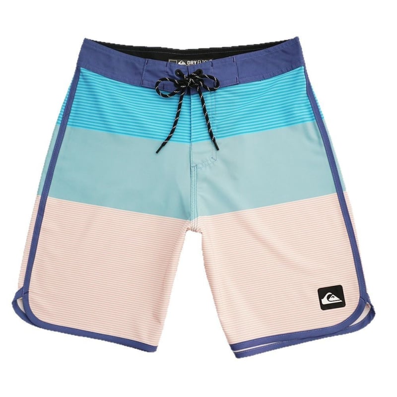 Ανδρικά σορτς παραλίας - Γρήγορο στέγνωμα, μικροελαστικότητα, ψηφιακή εκτύπωση, 95% πολυεστέρας, ριγέ ή πλέγμα σχέδιο