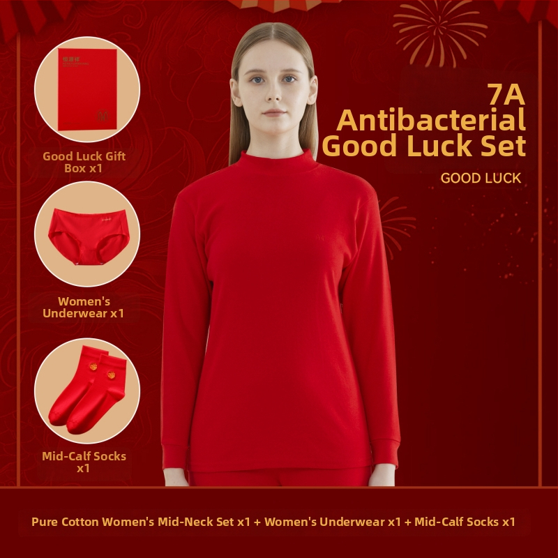 Set termic pentru bărbați din bumbac 100%, antibacterian, trei straturi, grosime extra 501–600 g/m², top cu mânecă lungă și guler simplu, pantaloni incluși