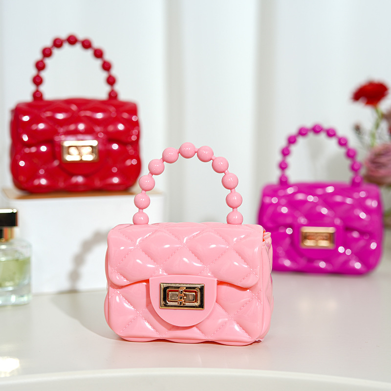 DIY patchwork πορτοφόλι κερμάτων με αλυσίδα crossbody, από PVC υλικό με επένδυση PVC, για γυναίκες και κορίτσια