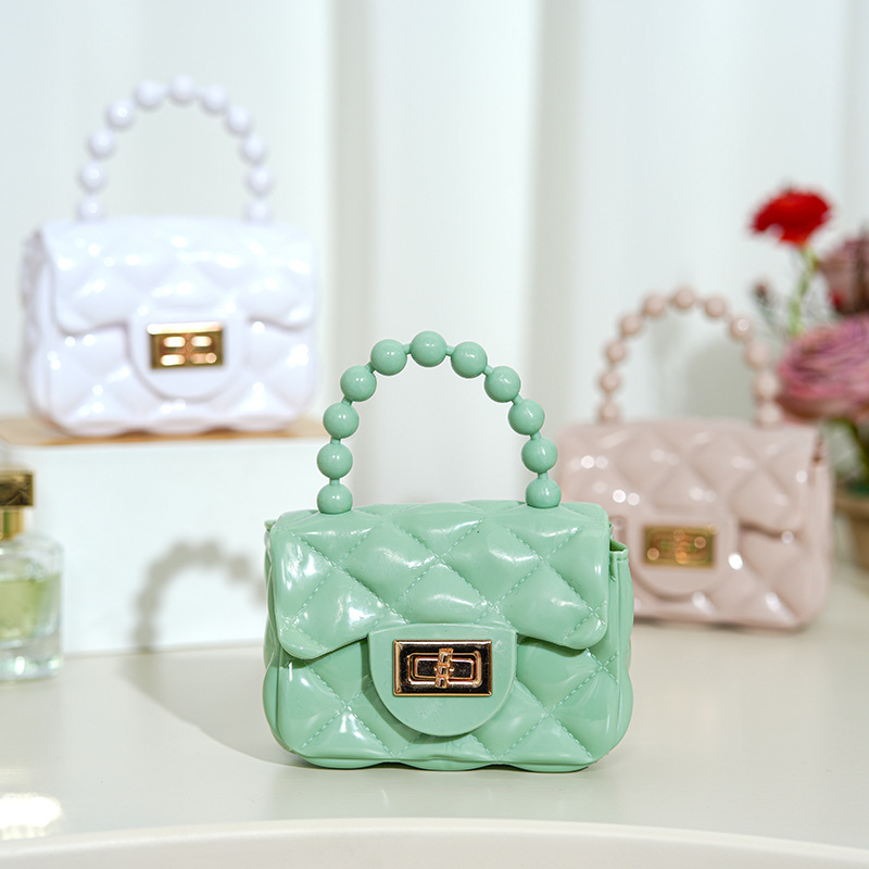 DIY patchwork πορτοφόλι κερμάτων με αλυσίδα crossbody, από PVC υλικό με επένδυση PVC, για γυναίκες και κορίτσια