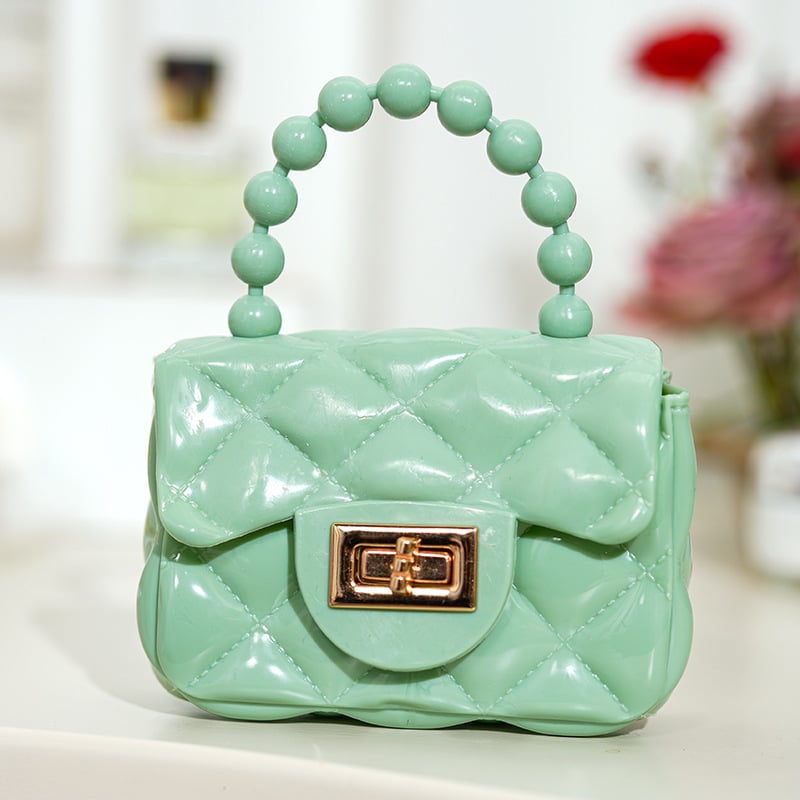 DIY patchwork πορτοφόλι κερμάτων με αλυσίδα crossbody, από PVC υλικό με επένδυση PVC, για γυναίκες και κορίτσια