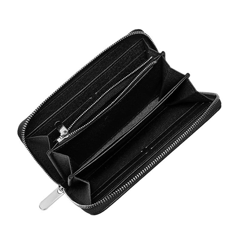 Hosszú záras férfi pénztárca, PU anyag, városi minimalista stílus, vízálló és kopásálló, belső szövet szintetikus bőrből, márka Suxin.niwei