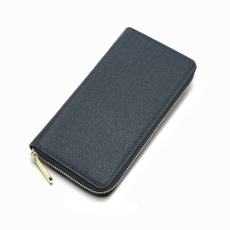 Hosszú záras férfi pénztárca, PU anyag, városi minimalista stílus, vízálló és kopásálló, belső szövet szintetikus bőrből, márka Suxin.niwei