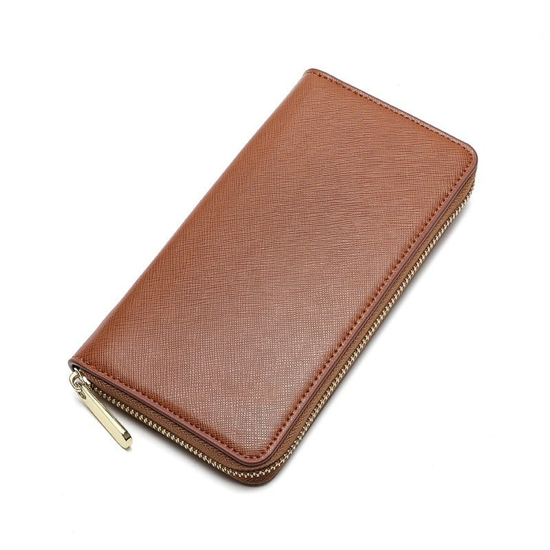 Hosszú záras férfi pénztárca, PU anyag, városi minimalista stílus, vízálló és kopásálló, belső szövet szintetikus bőrből, márka Suxin.niwei