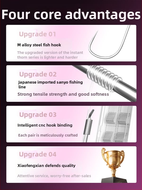 Cârlig de pescuit obișnuit, cârlig dublu, oțel aliat, Little Fengxian, Black Pit