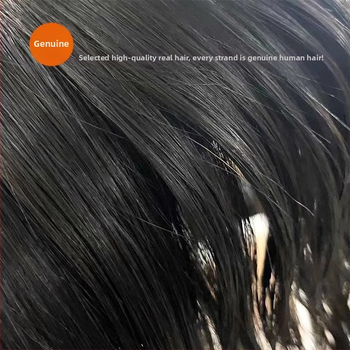 Férfi paróka – valós emberi haj, korona patch, zökkenőmentes hatás, természetes megjelenés, nem festhető