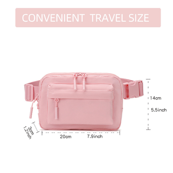 FODOKO Geantă de talie din nylon impermeabil pentru activități în aer liber – respirabilă, rezistentă la uzură, anti-furt, extensibilă