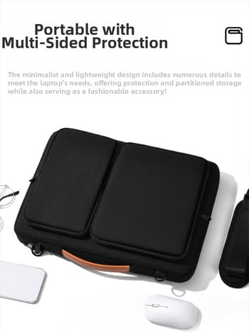 Funda laptop cu stil de afaceri, material Oxford, căptușeală din pânză, impermeabilă, rezistentă la uzură și la șocuri