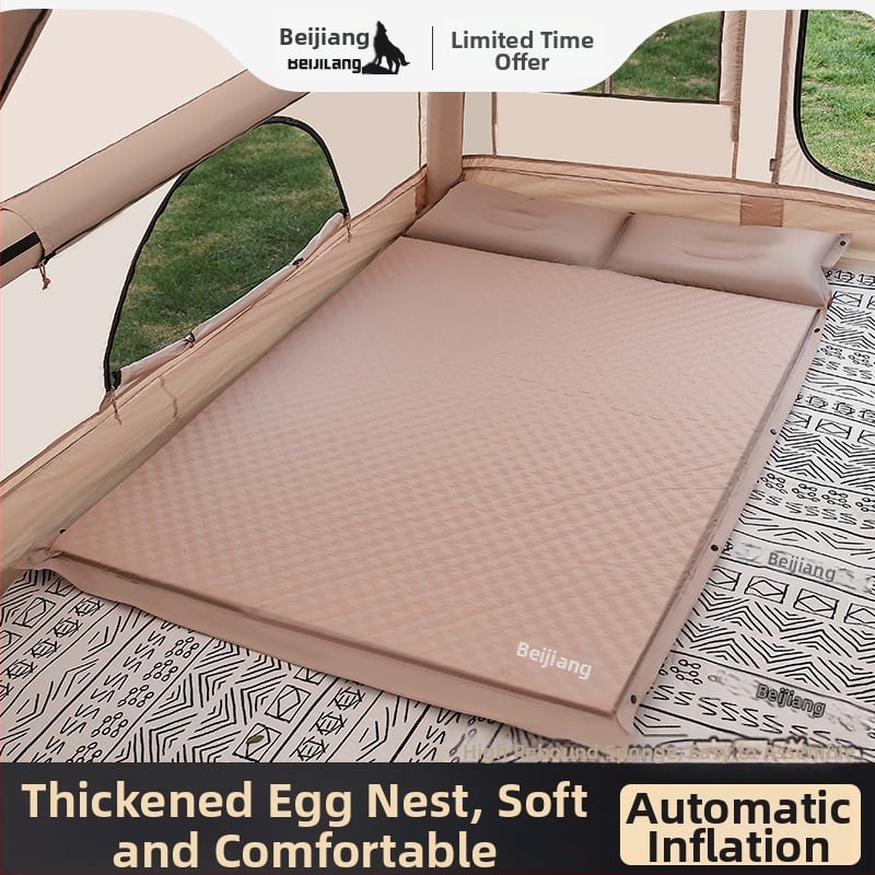 Φουσκωτό υπνόστρωμα για κάμπινγκ, για 1–2 άτομα, με χειροκίνητη αντλία αέρα, βάρος 1,25 kg, υλικά: 75D pongee + 190T πολυεστερική ταφτά