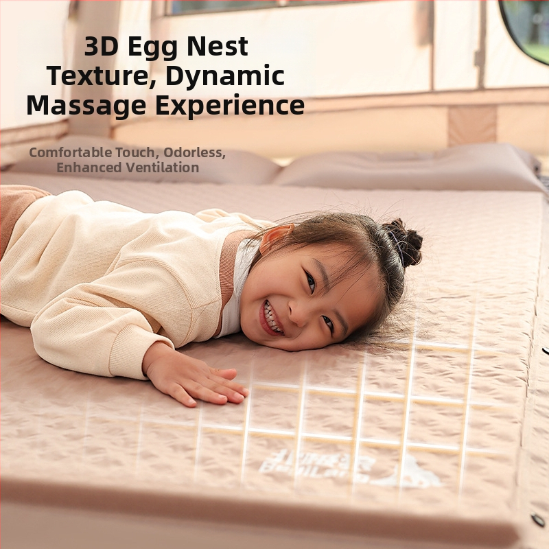 Φουσκωτό υπνόστρωμα για κάμπινγκ, για 1–2 άτομα, με χειροκίνητη αντλία αέρα, βάρος 1,25 kg, υλικά: 75D pongee + 190T πολυεστερική ταφτά