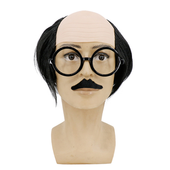 COS paróka kopasz kinézettel, modell 3737, mókás stílus, közepes hosszúságú haj, anyaga: K silk / P silk, alkalmas minden arcvonásra