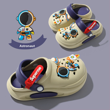 Pantofi de plajă pentru copii cu partea superioară EVA, unisex, pentru 4–9 ani, stil Cartoon Paradise, lansare primăvara 2025